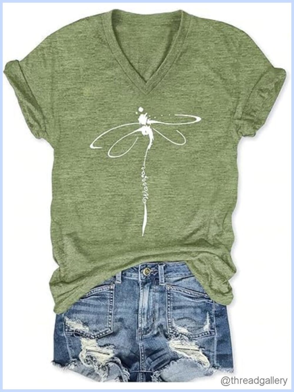 Womens Boho Floral Graphic V Neck Short Sleeve T Shirt Casual Tee